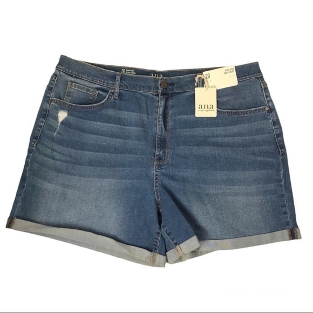 New a.n.a high rise demin short 5” inseam women’s size 20